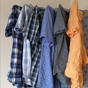Tommy Bahama Blue and Orange Casual Button Down Shirts